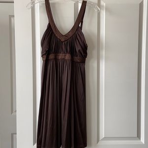 🌟BCBG Brown & Gold Grecian-inspired Dress, 4 Petite🌟